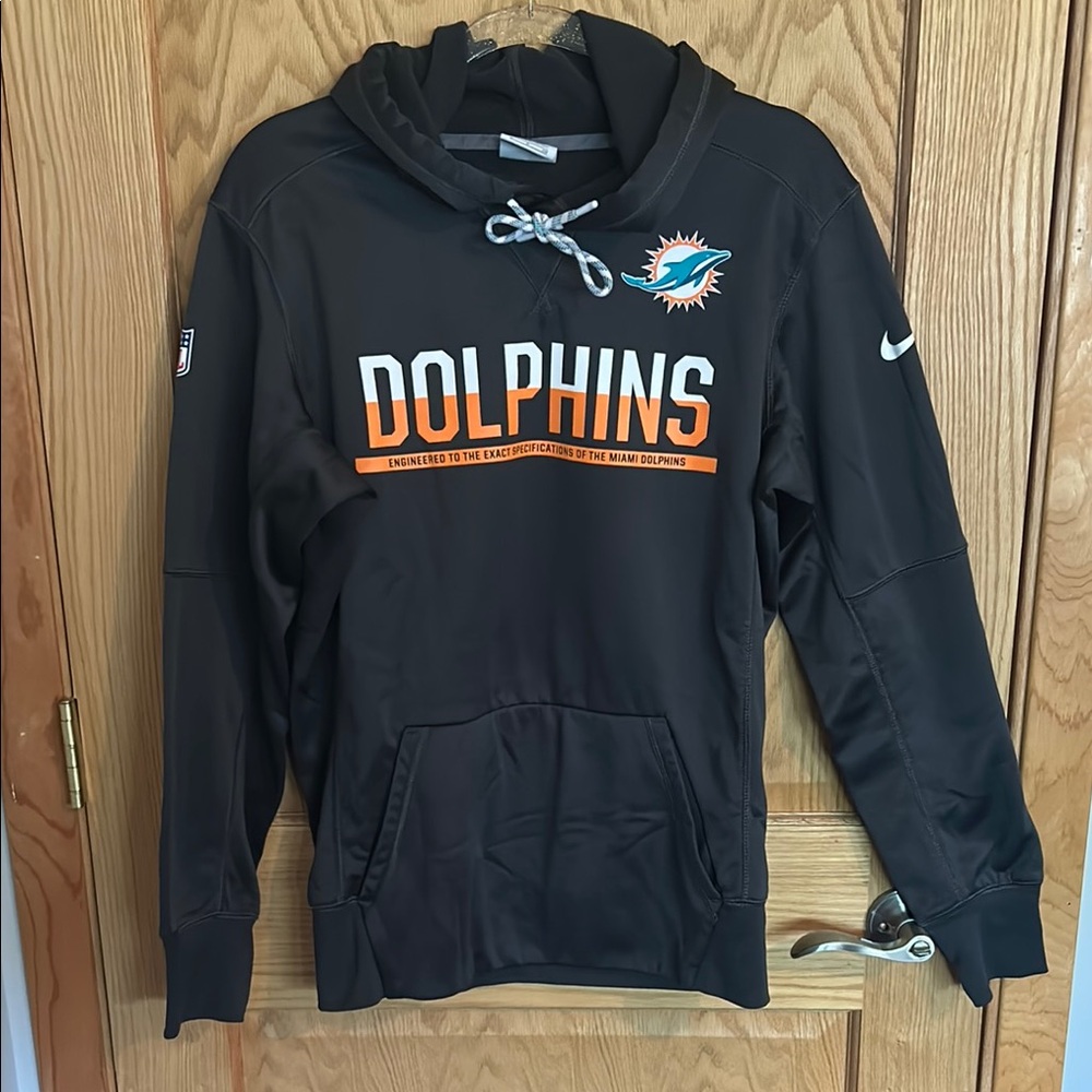 Miami Dolphins Dark Grey Hoodie